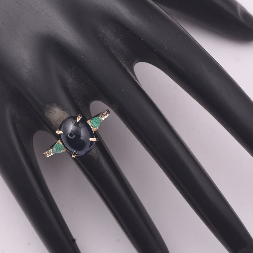 6.99 Ct Oval Sapphire 9K Gold Ring - 2