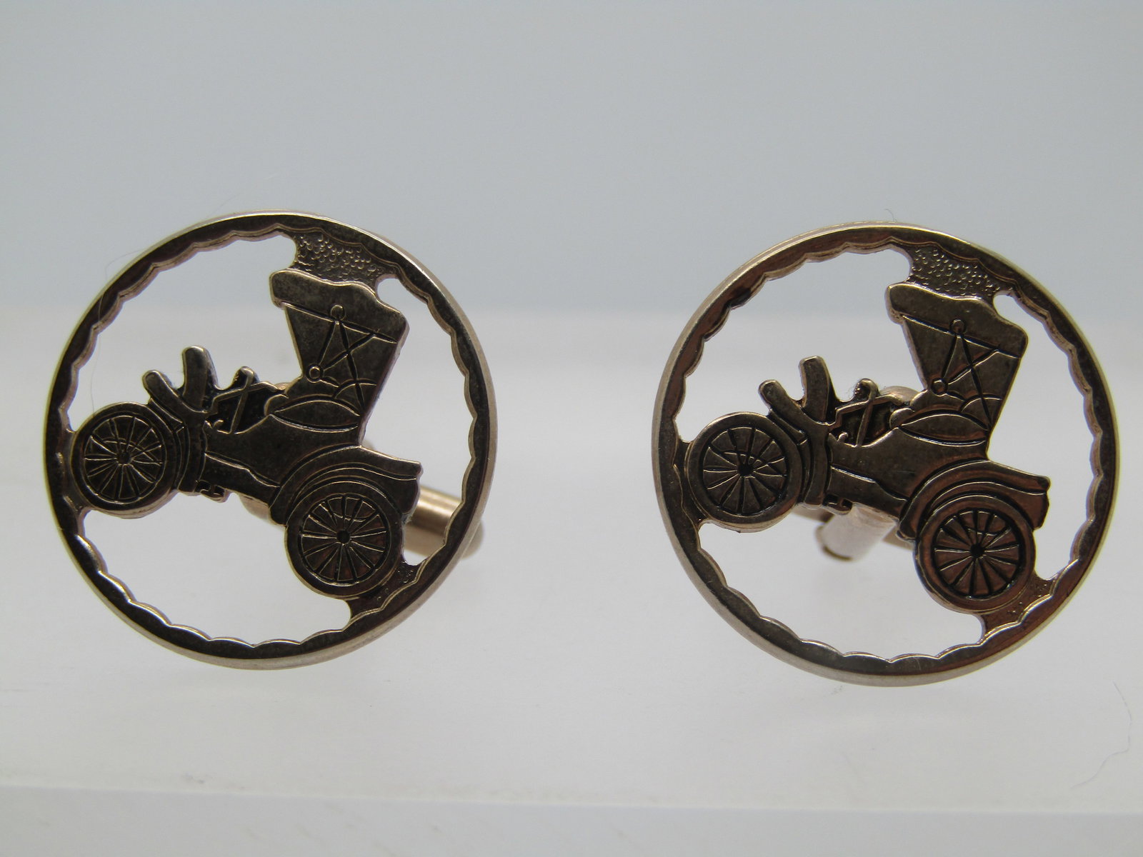 Vintage Cut Out Model A/T Car Cufflinks, 1950's-1960's (1 of 4)