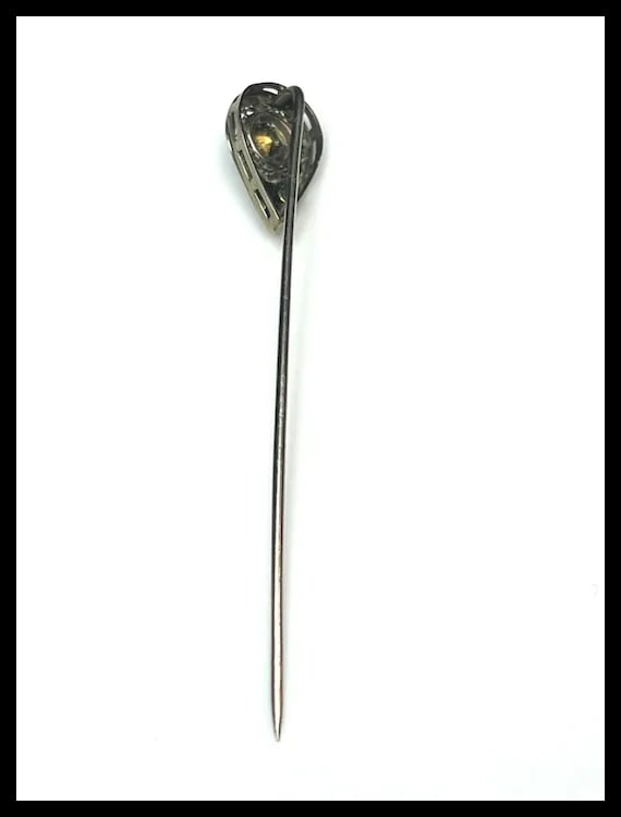 Vintage 14k White Gold Filigree Stickpin - 6