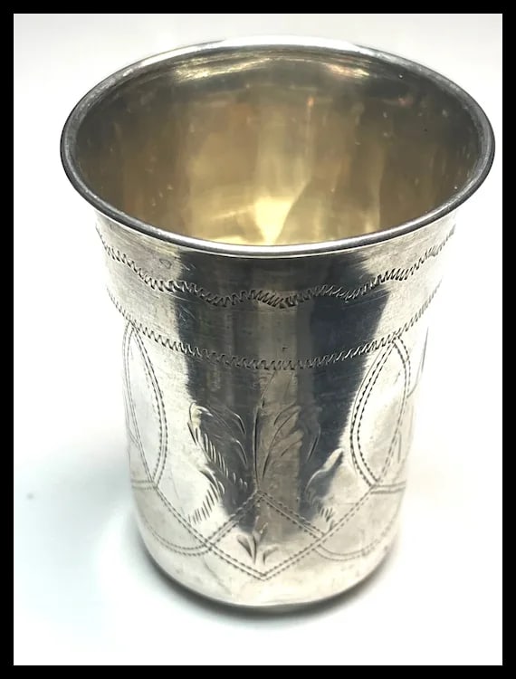 Antique Russian Sterling Silver Vodka Cup 84 - 3