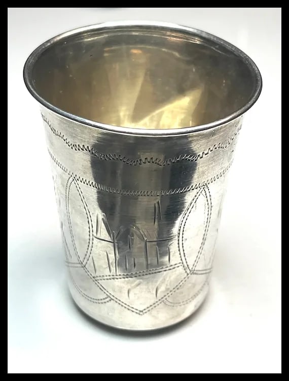 Antique Russian Sterling Silver Vodka Cup 84 - 4