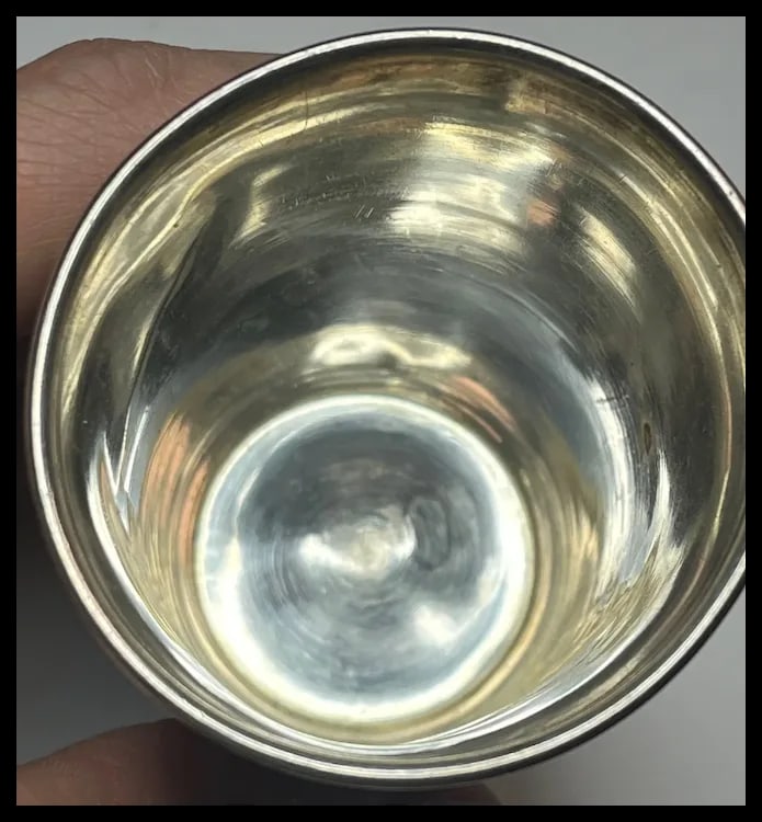 Antique Russian Sterling Silver Vodka Cup 84 - 7