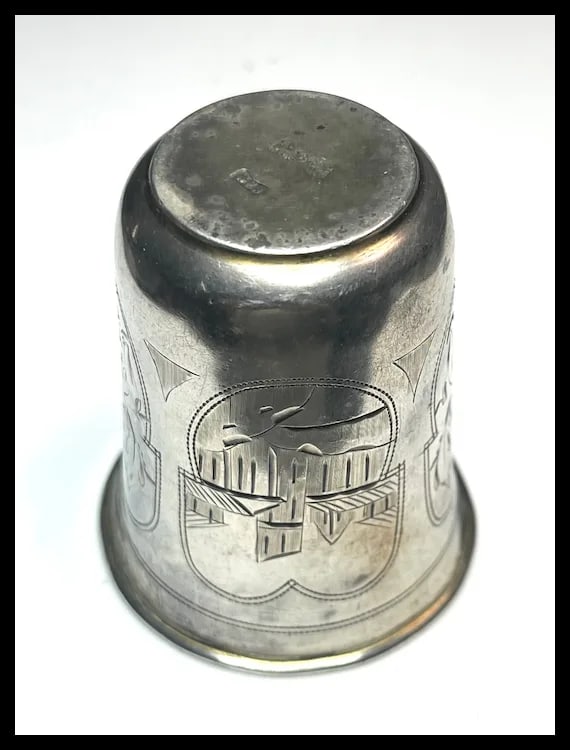 Antique Russian Silver Vodka Cup 84 - 8