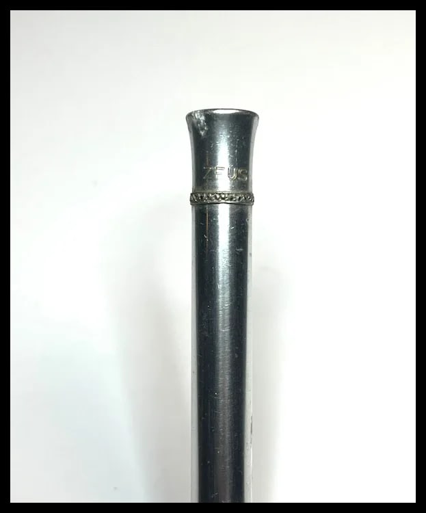 Vintage Silver and Steel Cigar Cutter & Zeus Cigarette Holder - 8