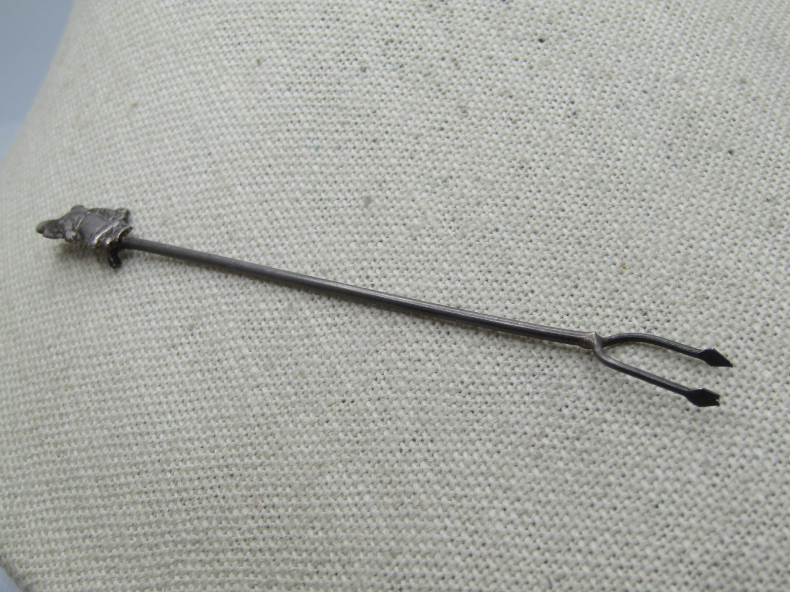 Vintage .900 Silver Pickle/Olive Figural Fork, 1910's-1920's - 5