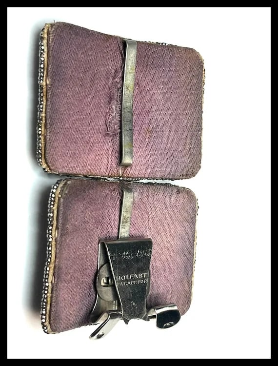 Vintage Beaded Pewter Color Accessories - 5