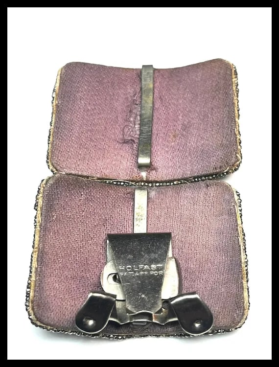 Vintage Beaded Pewter Color Accessories - 7