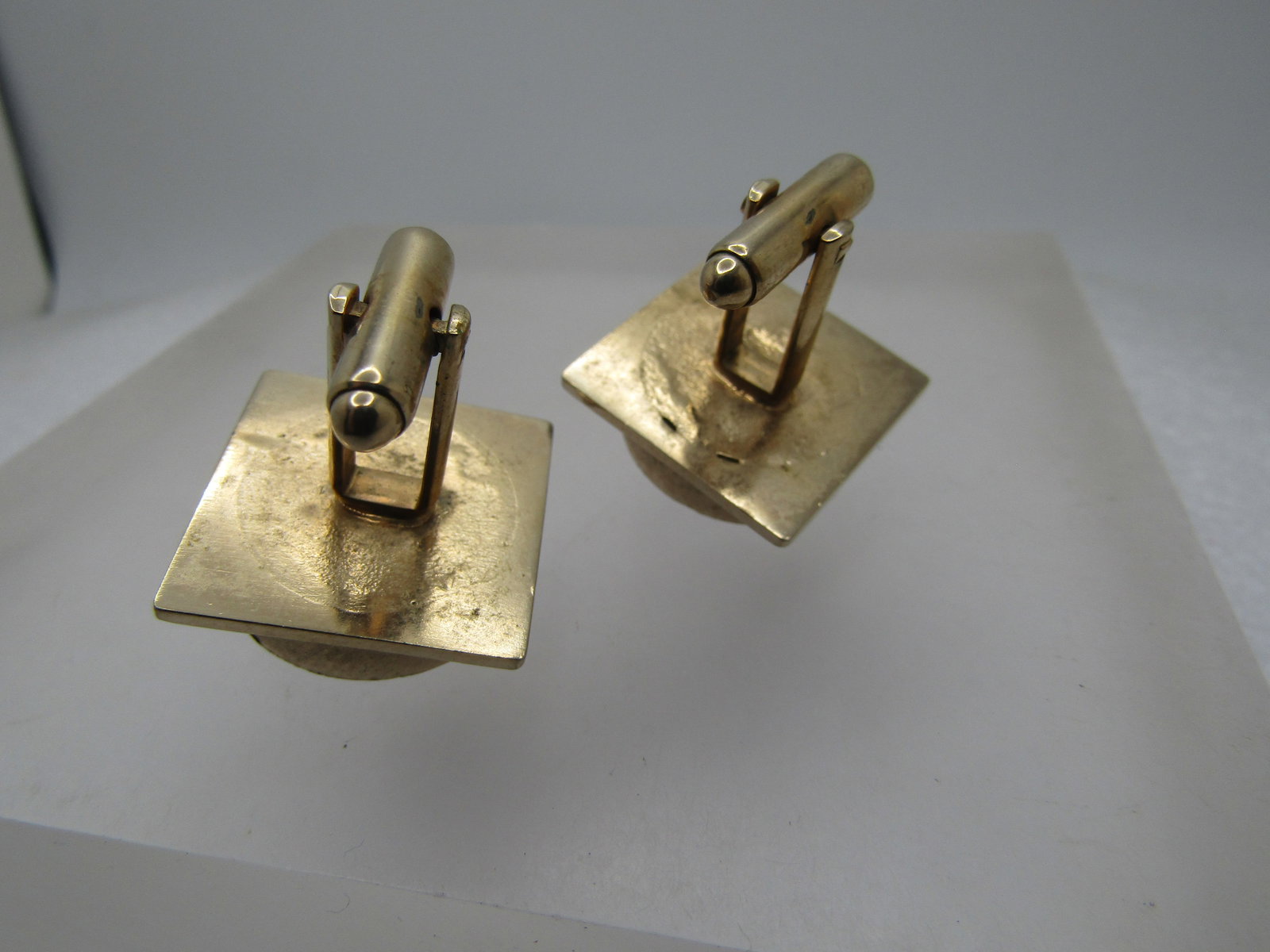 Vintage Dante Watermelon Rivoli Rhinestone Cufflinks, 1960's-1970's - 7