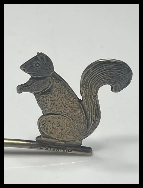 Vintage Sterling Silver Squirrel Candle Snuffer - 7