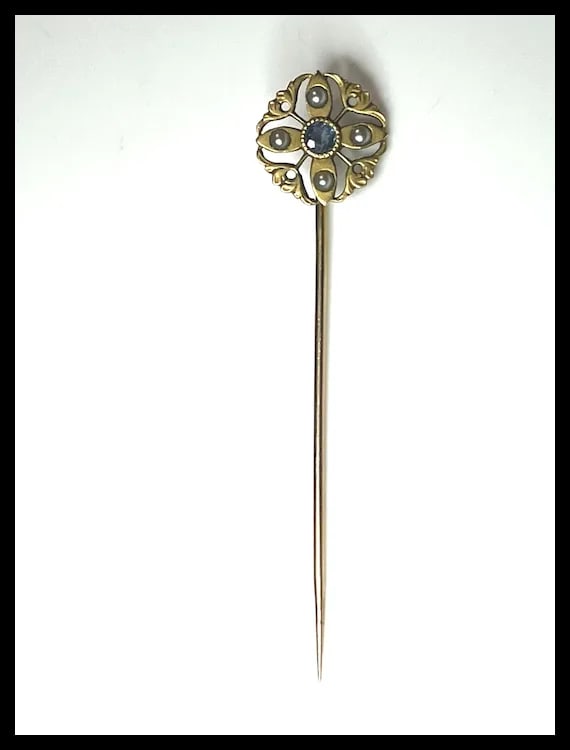 Edwardian 14K Gold Stickpin - 2