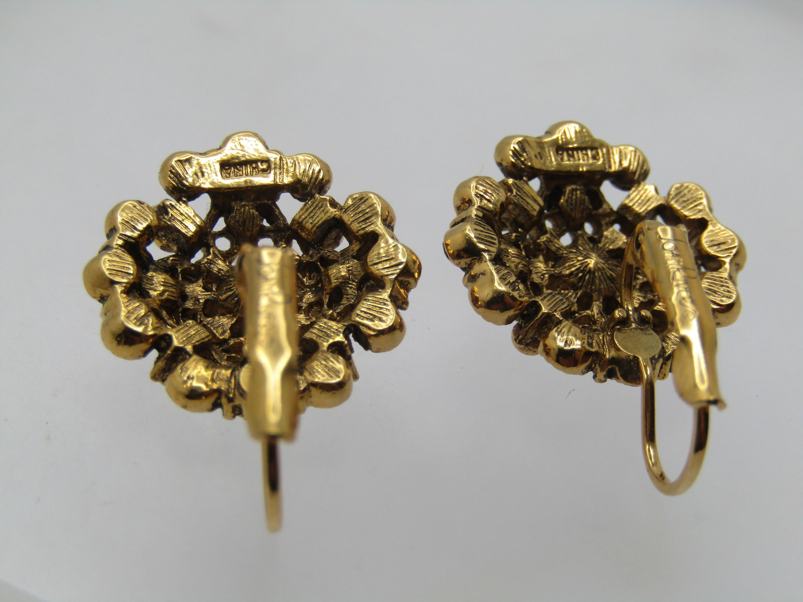 Vintage Joan Rivers Jeweled Night Earrings, Pierced Leverbacks, 1990's - 2