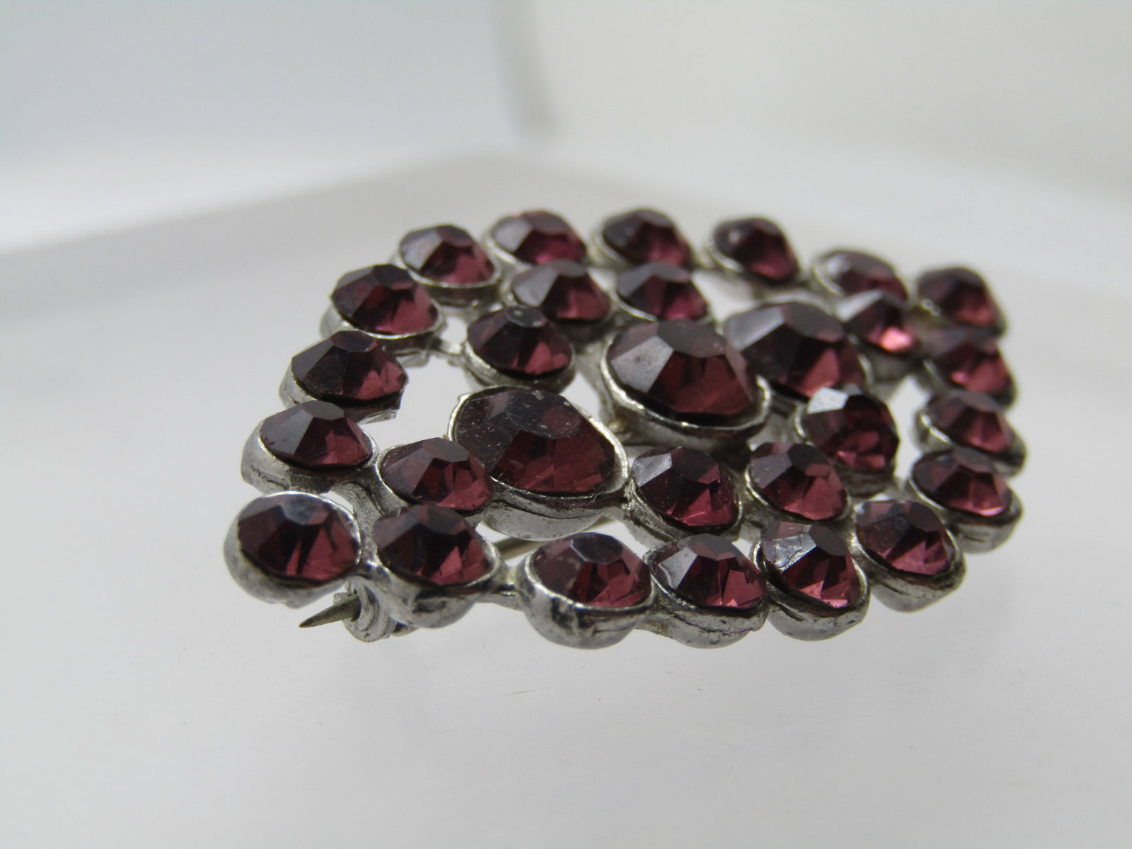 Vintage Purple Rhinestone Brooch, 1940's-1950's - 2