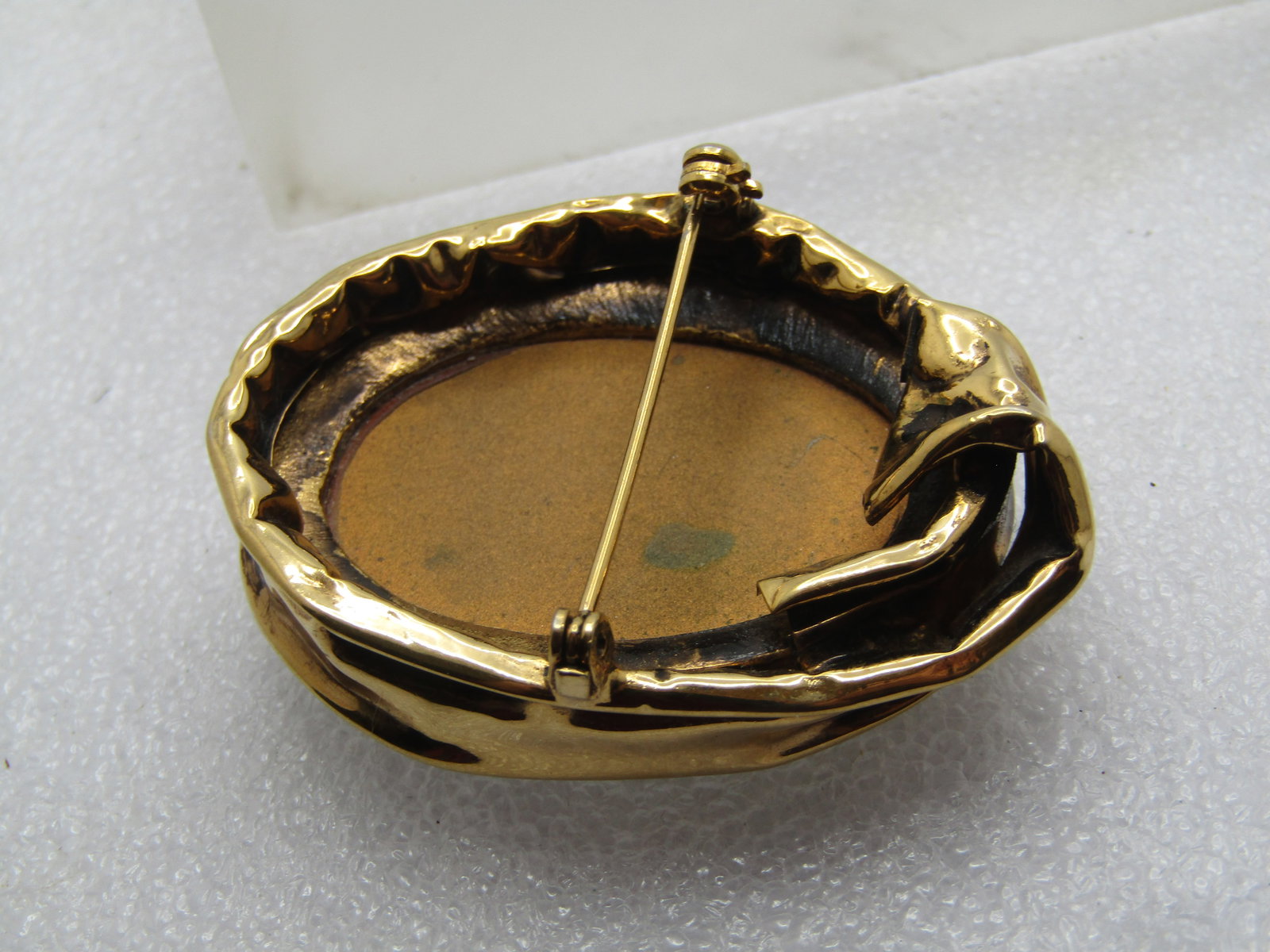 Vintage Looking Glass Brooch, 1980's, Mod/Abstract, 2" - 6