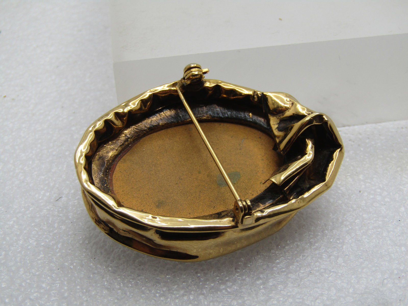 Vintage Looking Glass Brooch, 1980's, Mod/Abstract, 2" - 9