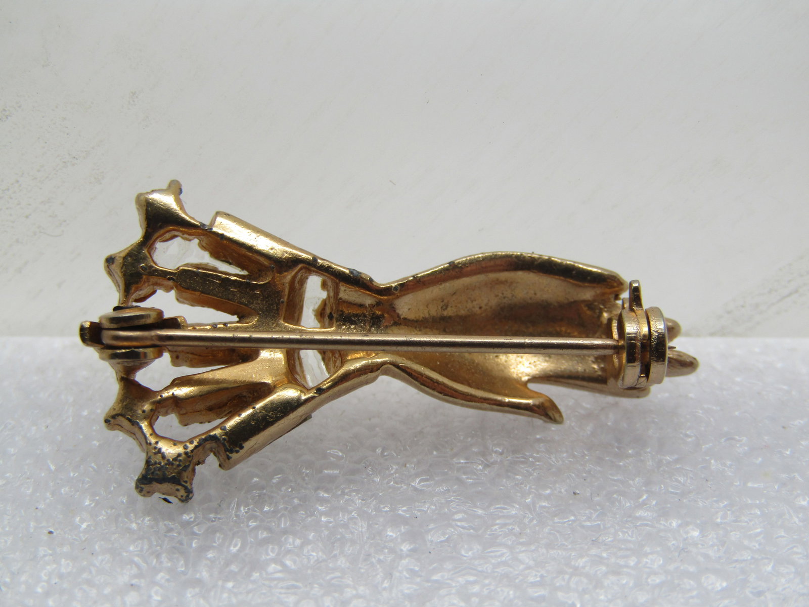 Vintage Hand with Rhinestones Sleeve Brooch, 1950's-1960's - 4