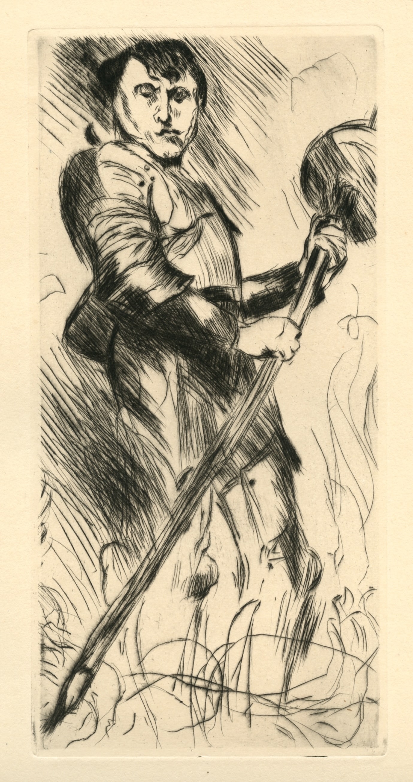 Lovis Corinth original etching "Der Heilige Georg" Saint George (1 of 1)