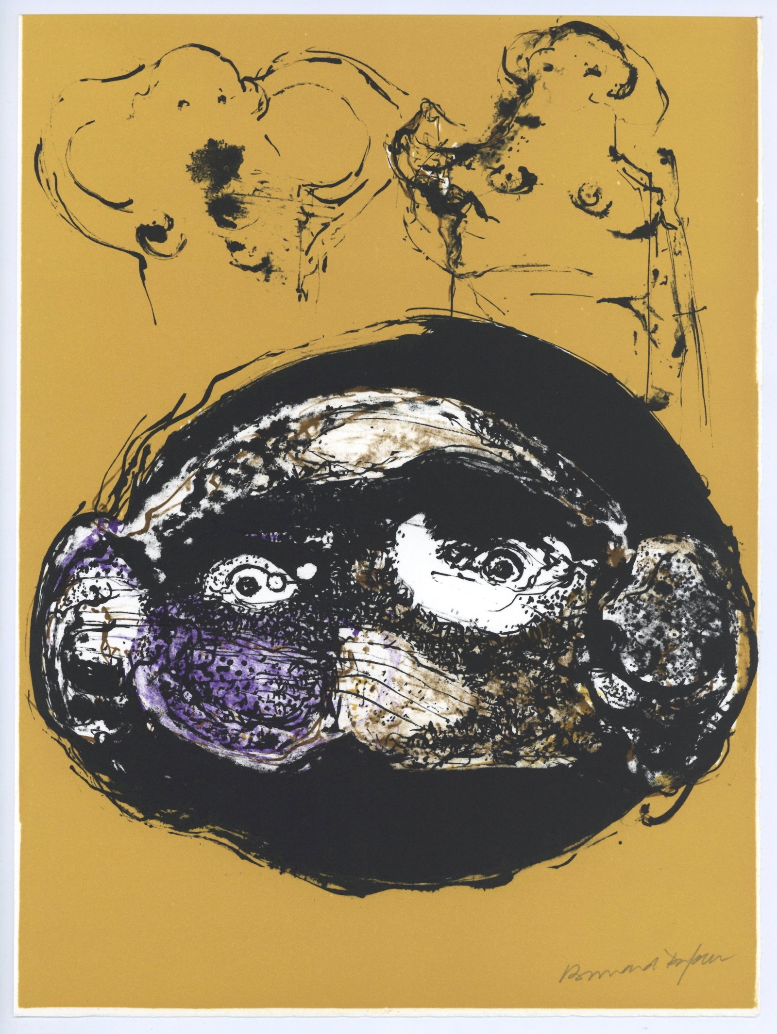 Bernard Dufour signed original lithograph: Title:Bernard Dufour signed original lithographDescription:Medium: original lithograph. Printed in 1972 on Rives wove paper at the atelier Clot, Bramsen et Georges and published by Philippe Lebaud in