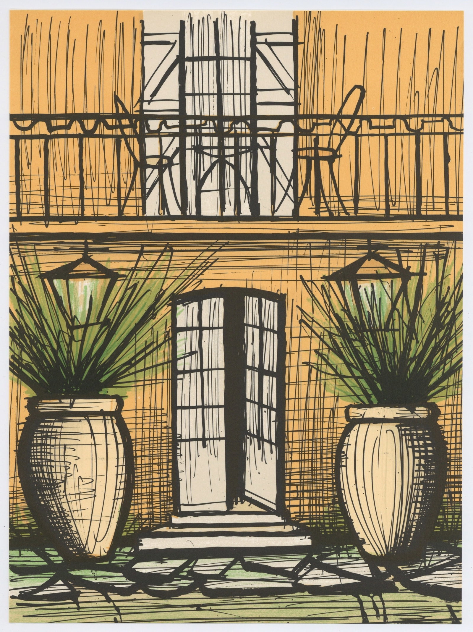 Bernard Buffet original lithograph "Nature morte aux iris" (1 of 1)