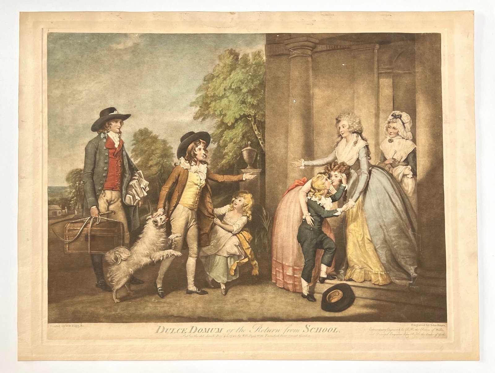 William Redmore Bigg mezzotint "Dulce Domum": Title:William Redmore Bigg mezzotint "Dulce Domum"Description:Medium: mezzotint engraving (engraved by John Jones after the William Redmore Bigg painting). The full title is "Dulce Domum or the