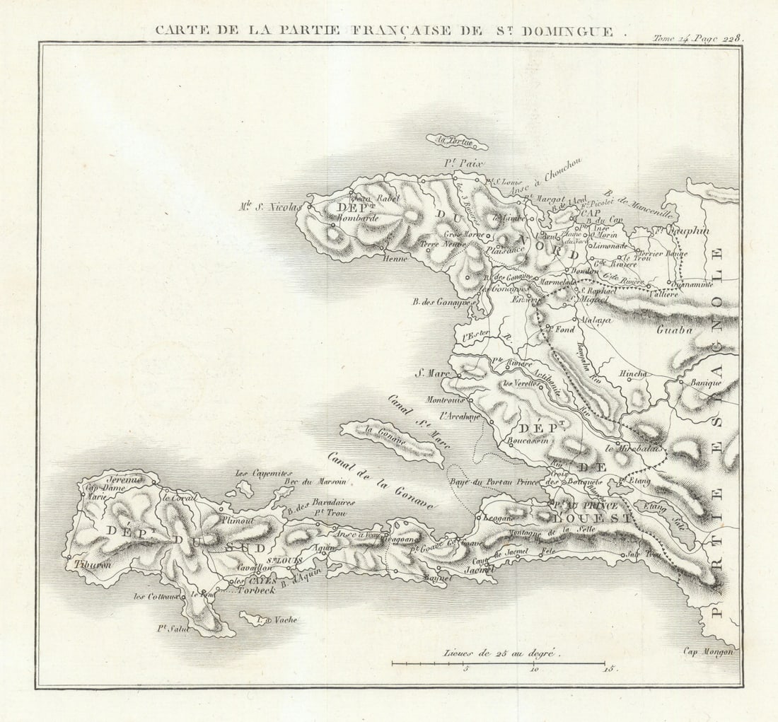Haitian Revolution—'Partie Française de St—Domingue'—Hispaniola 1821 old map: Title: Haitian Revolution—'Partie Française de St—Domingue'—Hispaniola 1821 old map Description: Carte de la Partie Française de St. Domingue [French Part of