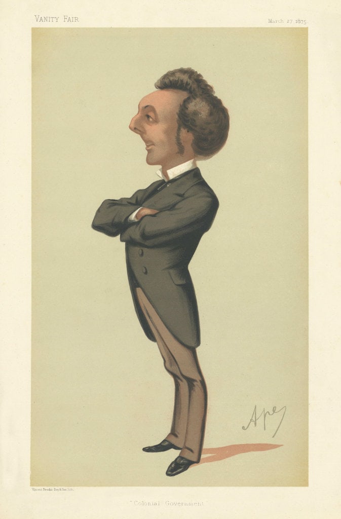 VANITY FAIR SPY CARTOON Governor John Pope Hennessy. West Indies. Ape 1875 (1 of 1)