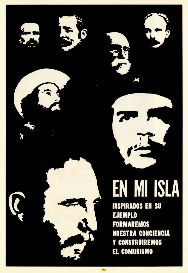 En mi isla inspirados… el Comunismo. Che Guevara. Cuban propaganda poster c1968 (1 of 1)
