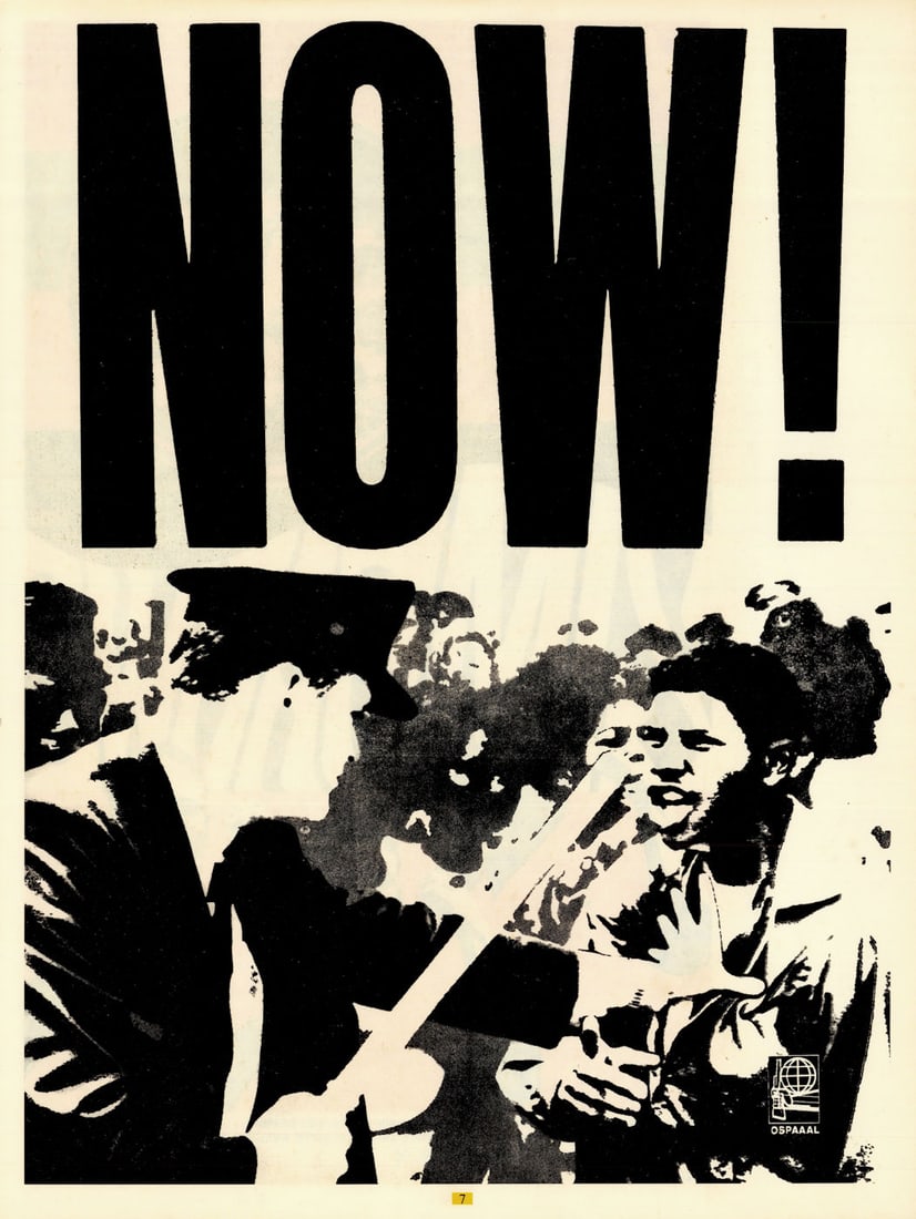 Now! Cuban revolutionary black and white propaganda poster by OSPAAAL c1968 (1 of 1)