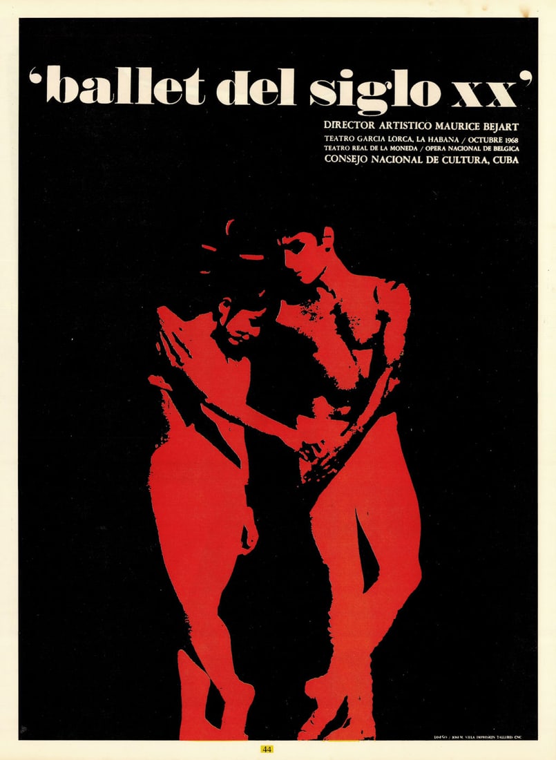 Ballet del Siglo XX—Teatro García Lorca. 20th Century ballet. Cuban poster 1968 (1 of 1)