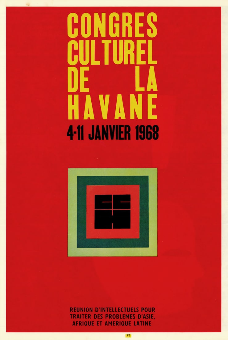 Congrès Culturel de La Havane. Cultural Congress of Havana. Cuban poster 1968 (1 of 1)