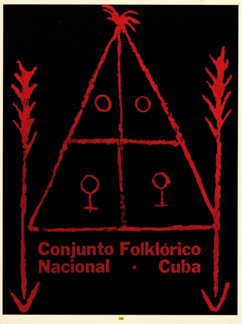 Conjunto Folklórico Nacional. National Folkloric Ensemble. Cuban poster c1968 (1 of 1)