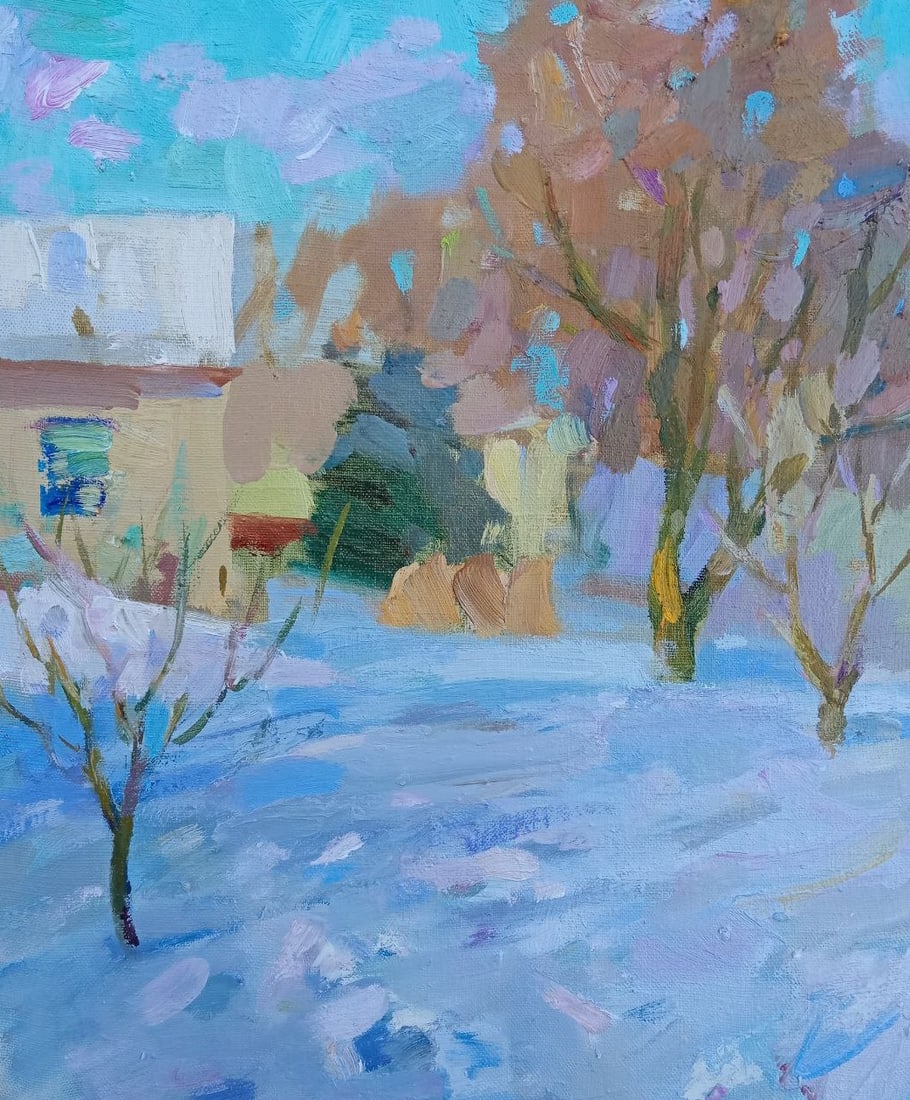 Oil painting Cold Alex Ditriev: Title: Oil painting Cold Alex Ditriev Description: 626AD Painter: Alex Ditriev Size: 34x40 cm/ 13.4x15.7 inches Components: oil, canvas Original painting from our collection ERA: Short