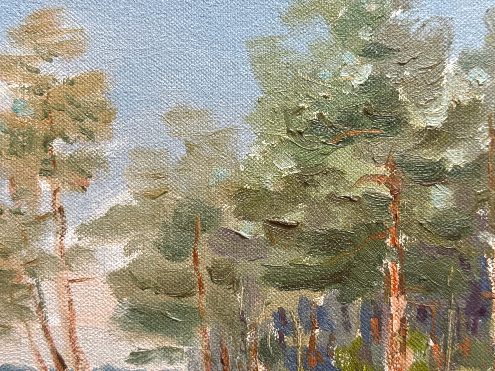 Oil painting with frame Summer entertainment K. Leonid - 3