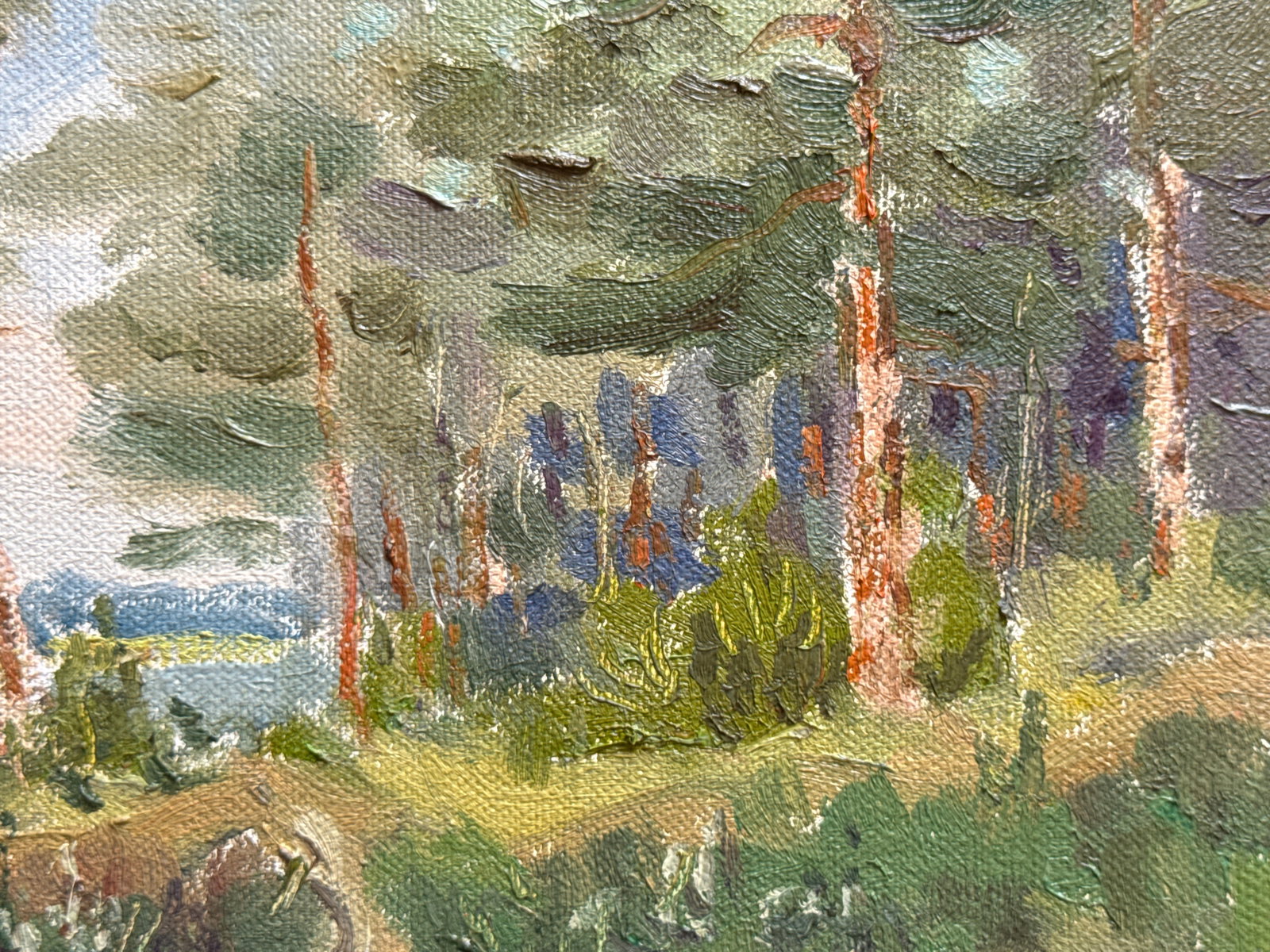 Oil painting with frame Summer entertainment K. Leonid - 4