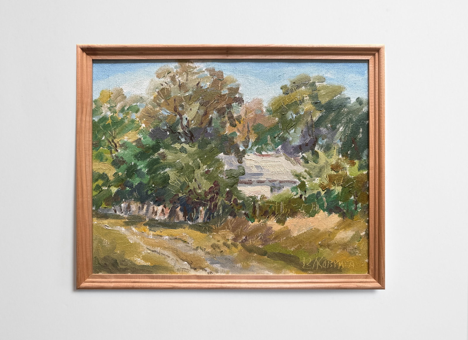 Oil painting with frame In the summer to visit K. Leonid - 2