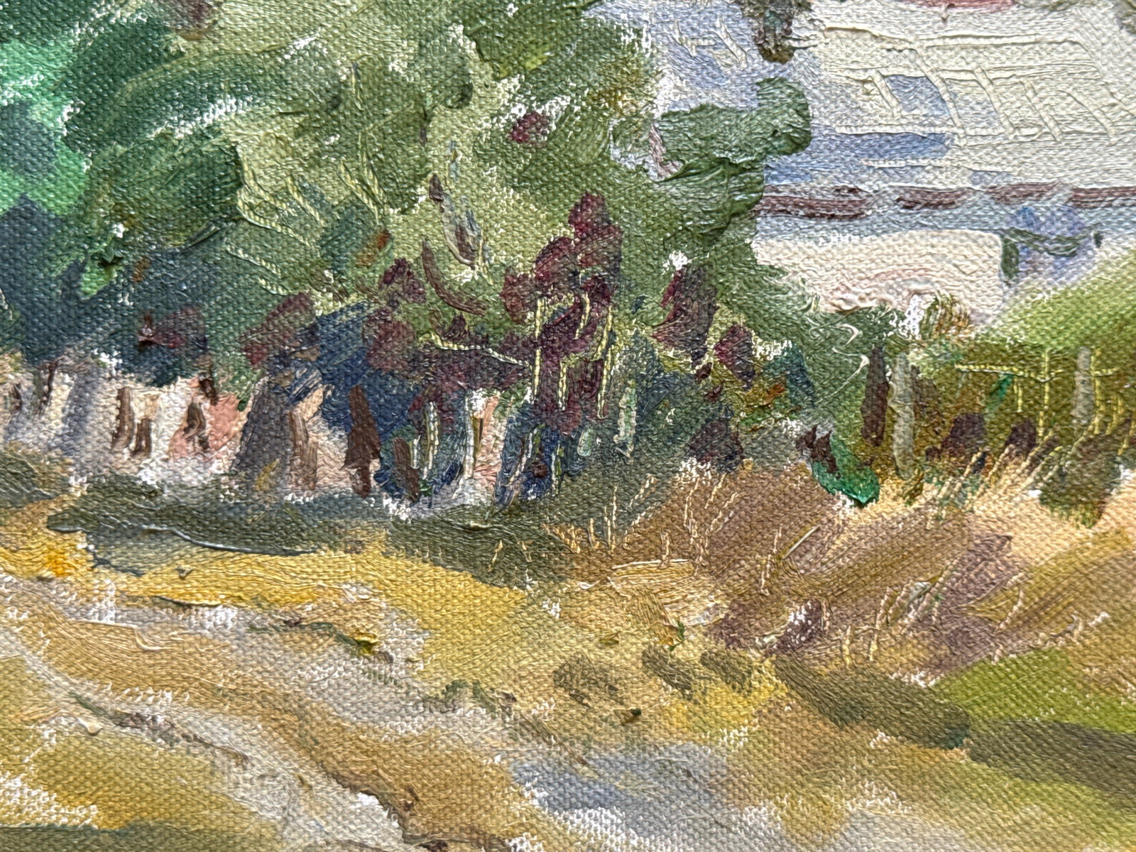 Oil painting with frame In the summer to visit K. Leonid - 7