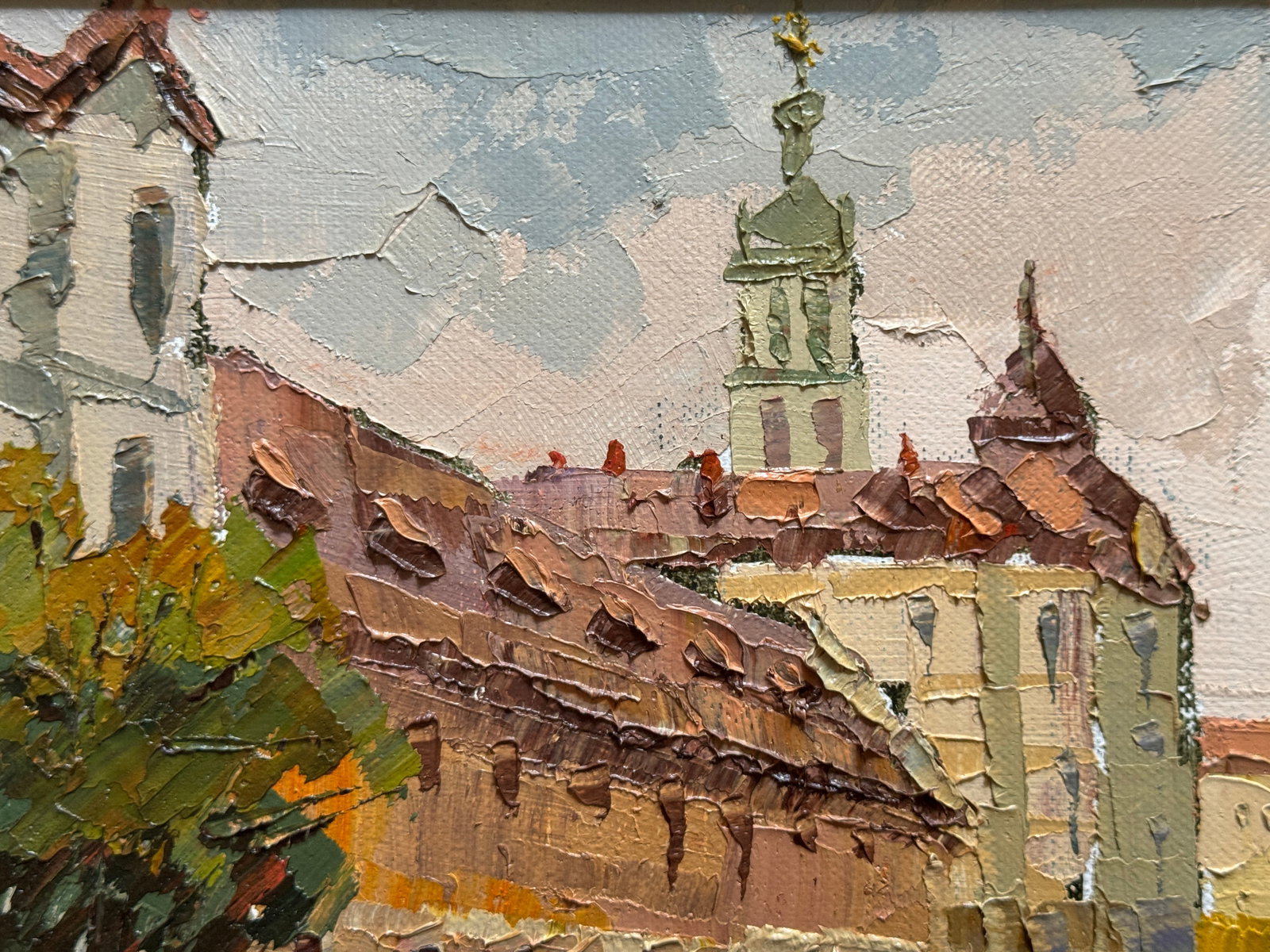 Oil painting with frame on a Lviv street K. Leonid - 2