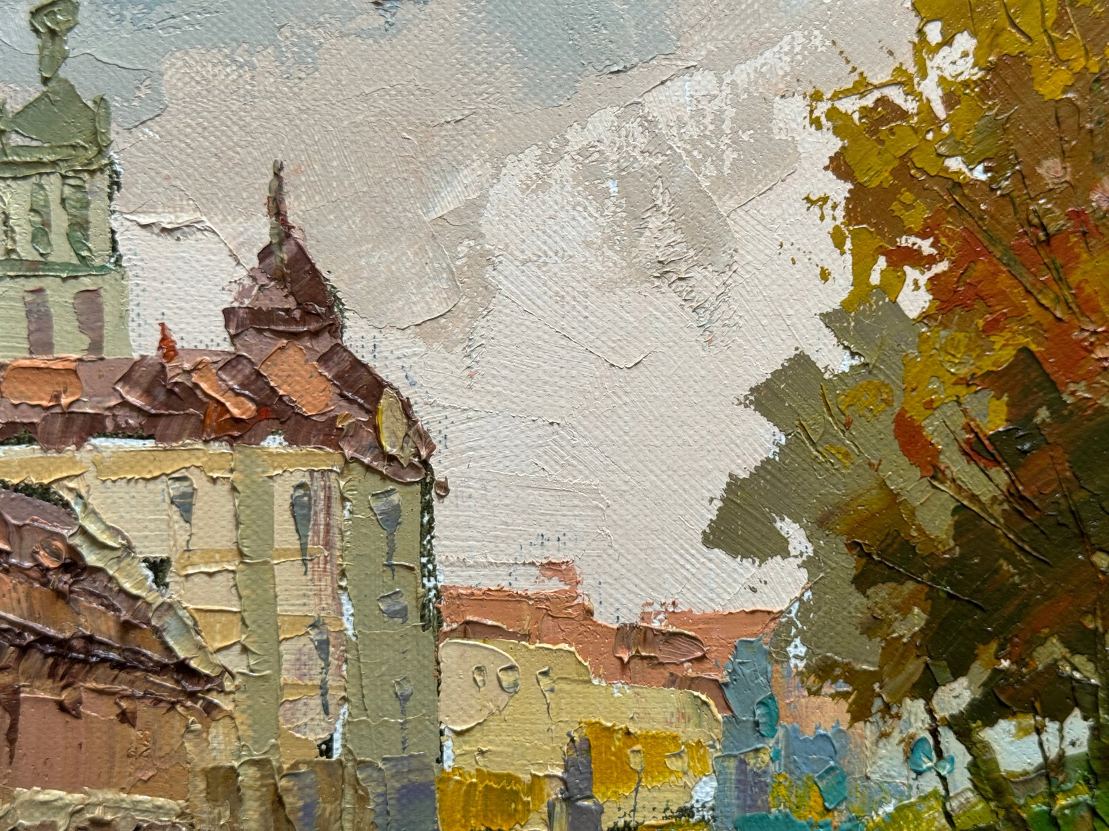 Oil painting with frame on a Lviv street K. Leonid - 3