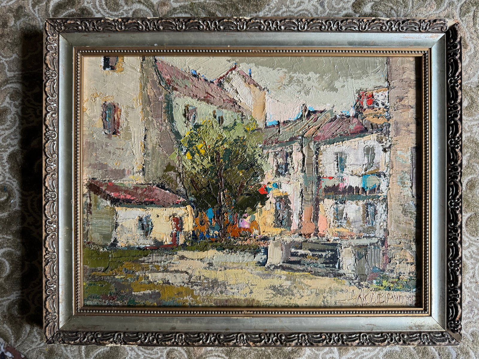 Oil painting with frame yard K. Leonid - 2