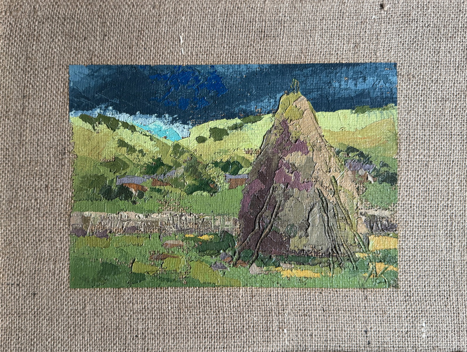 Oil painting before the storm in the Carpathians K. Leonid: Title: Oil painting before the storm in the Carpathians K. Leonid Description: 288KK Painter: K. Leonid Size: 33x42 cm/ 12.99x16.53 inches Components: oil, canvas, cardboard Original painting 