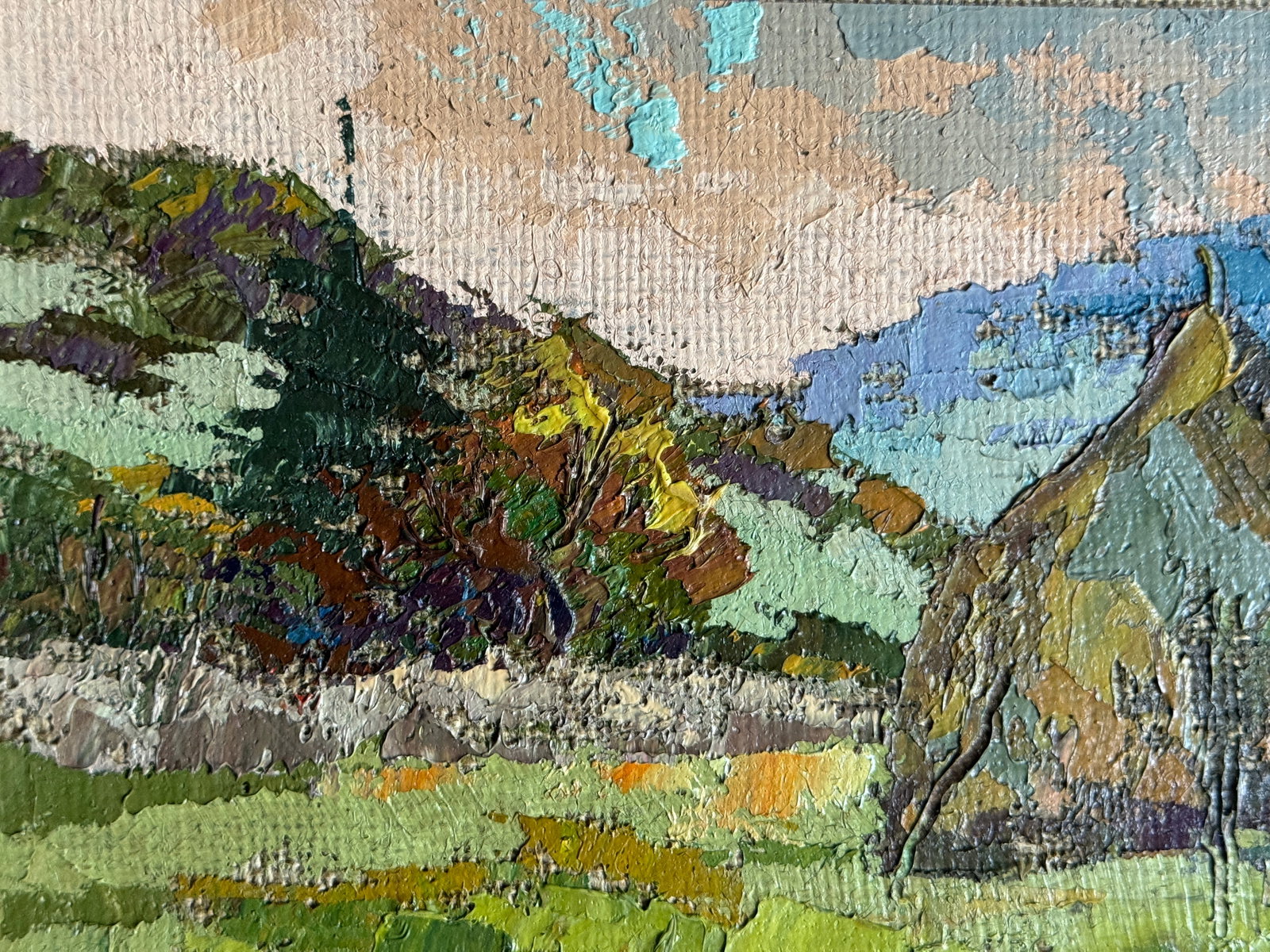Oil painting Carpathian mounds K. Leonid - 2