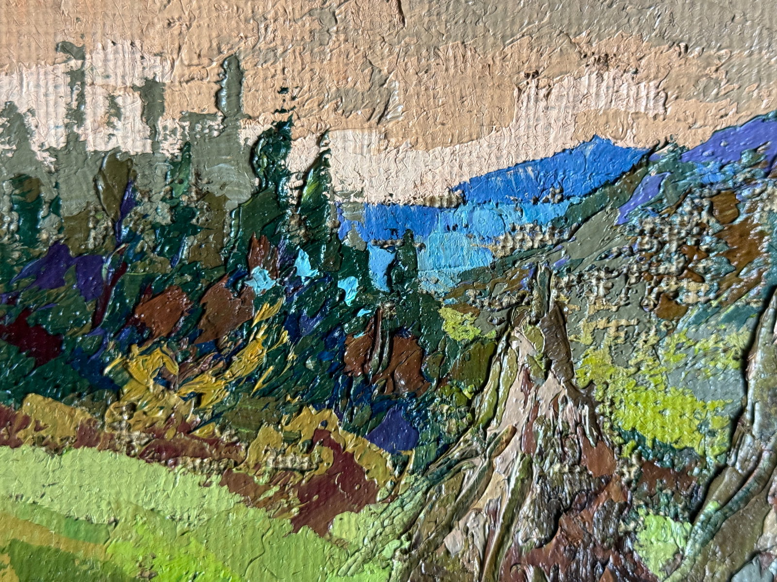 Oil painting on the slopes of the Carpathians K. Leonid - 2