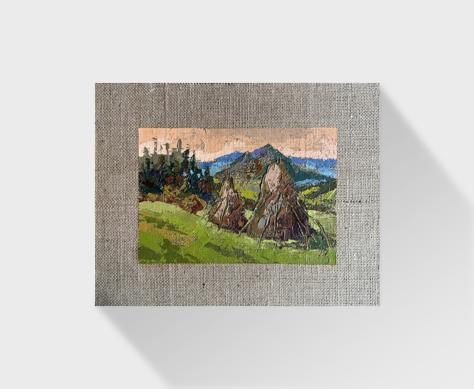 Oil painting on the slopes of the Carpathians K. Leonid - 7