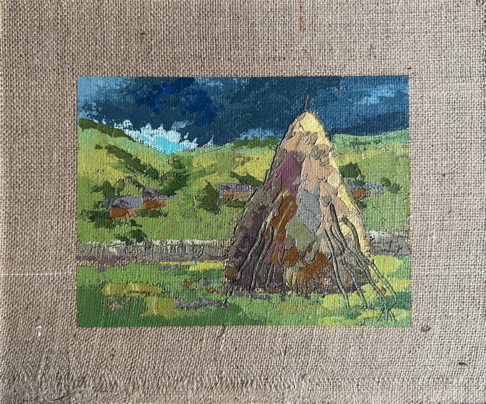 Oil painting Carpathian village K. Leonid: Title: Oil painting Carpathian village K. Leonid Description: 311KK Painter: K. Leonid Size: 35x42 cm/ 13.77x16.53 inches Components: oil, canvas, cardboard Original painting CONDITION: exellent ERA:2