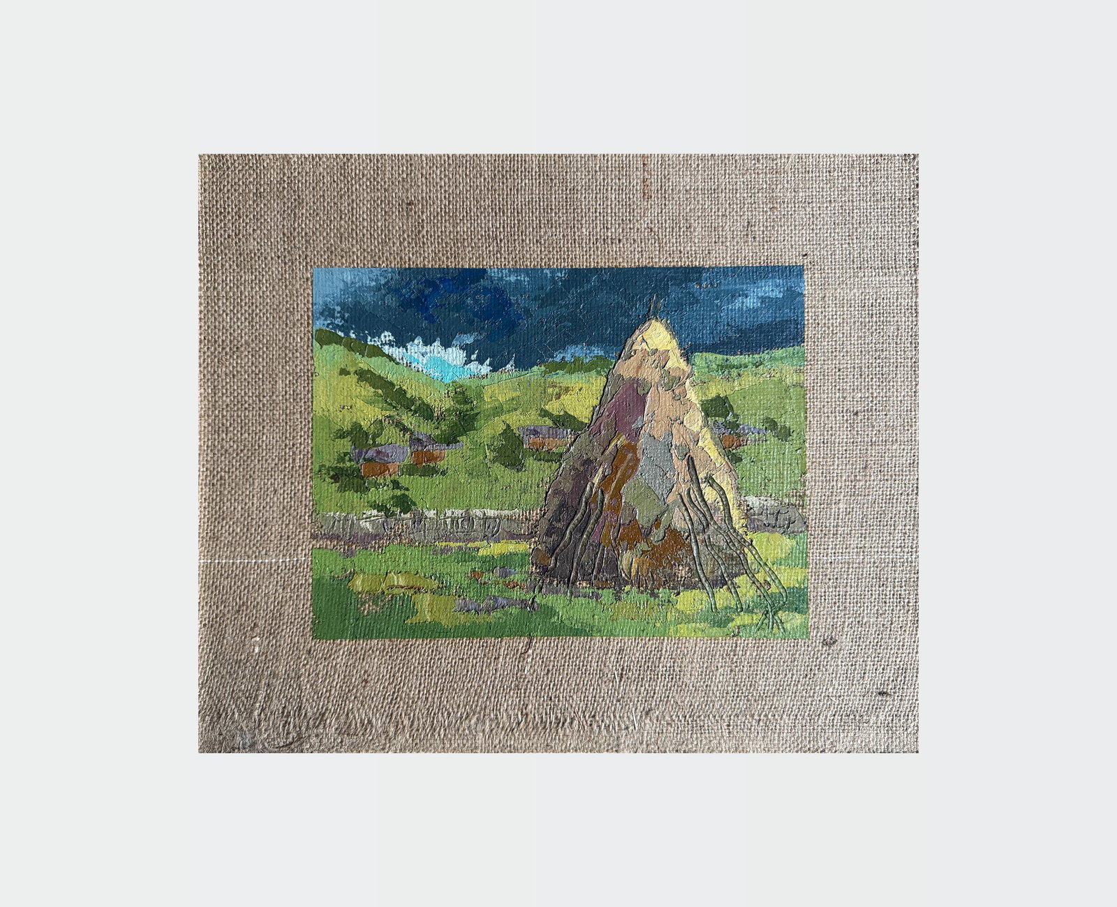 Oil painting Carpathian village K. Leonid - 2