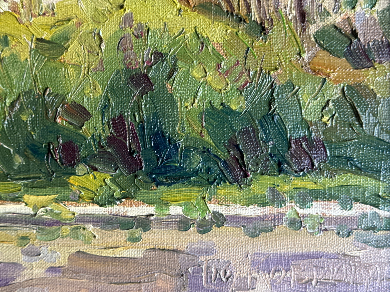 Oil painting with frame Botanical Garden of Lviv University K. Leonid - 7