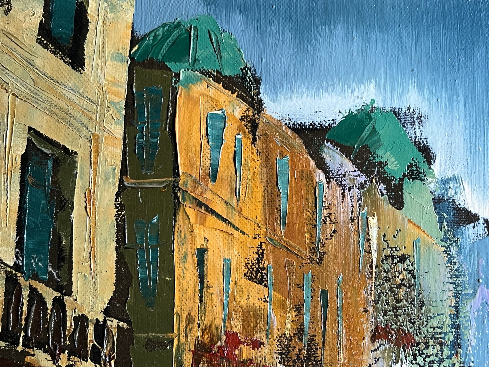 Oil painting with frame after the rain K. Leonid - 2