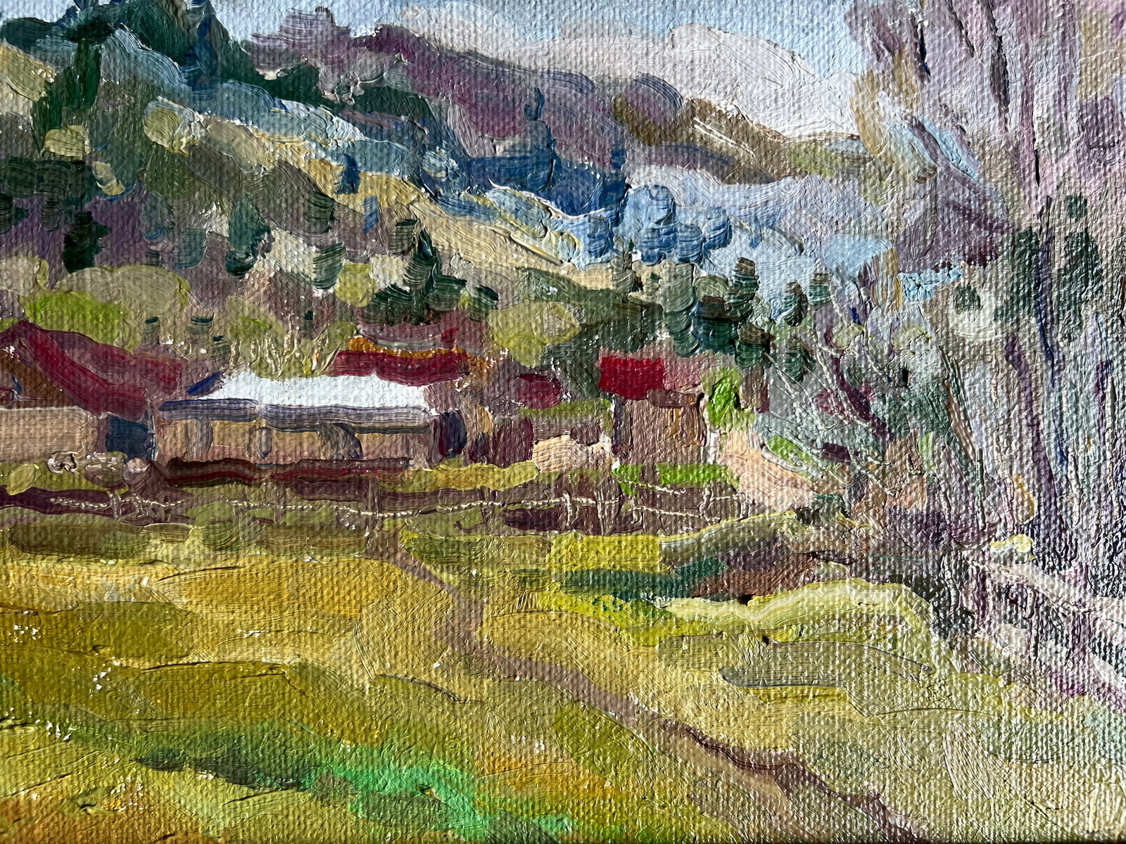 Oil painting with frame Carpathian resort K. Leonid - 5