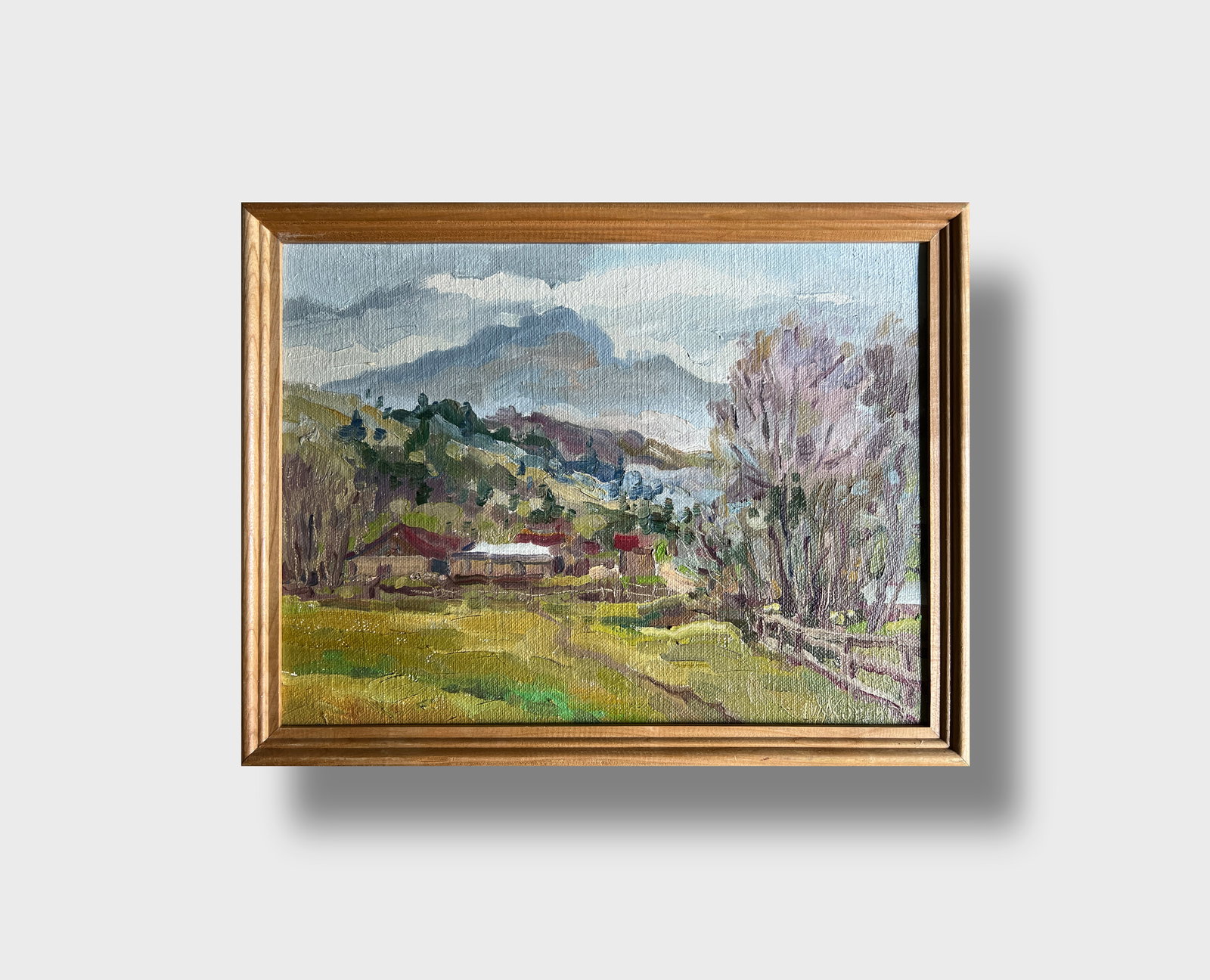 Oil painting with frame Carpathian resort K. Leonid - 8