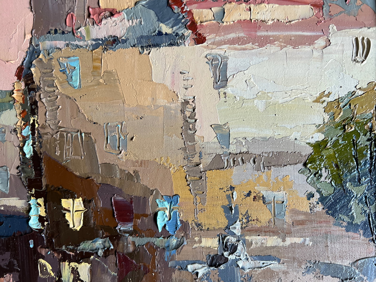 Oil painting with frame Lviv, Market Square K. Leonid - 4