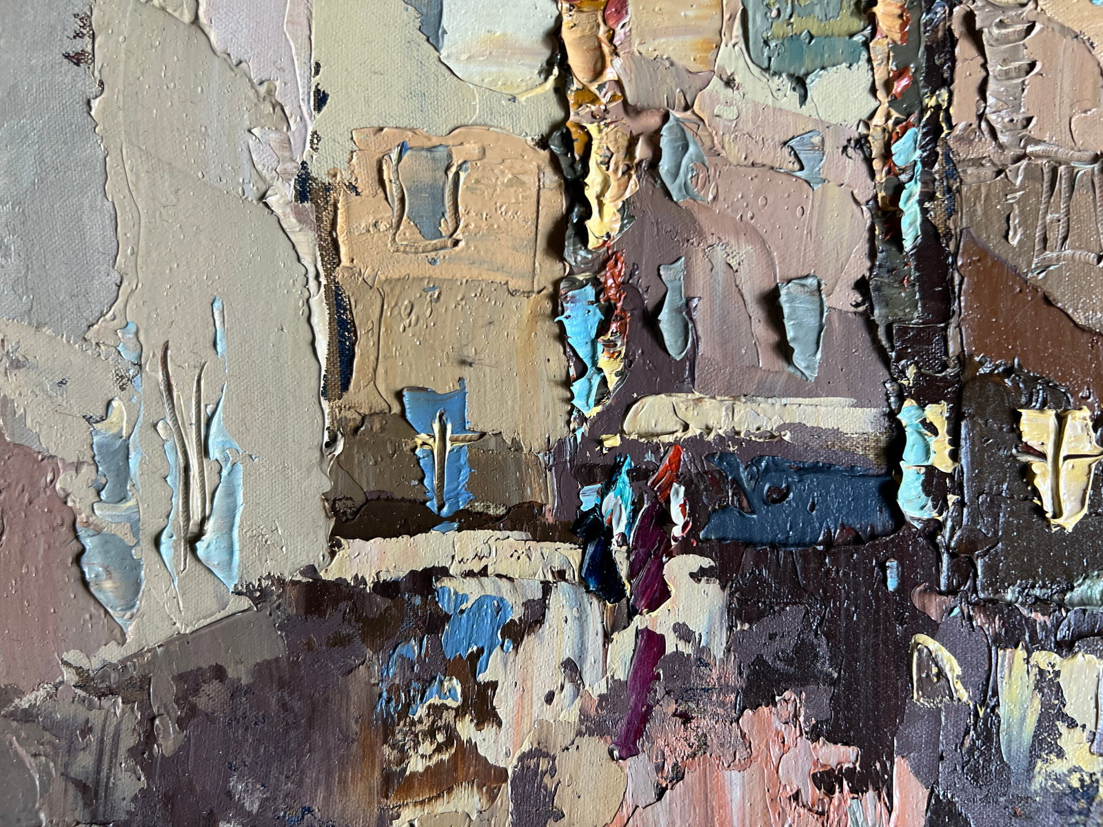 Oil painting with frame Lviv, Market Square K. Leonid - 7